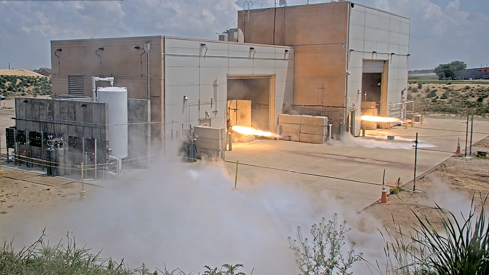 Hadley engine tests on Stands A and C at Ursa Major headquarters.